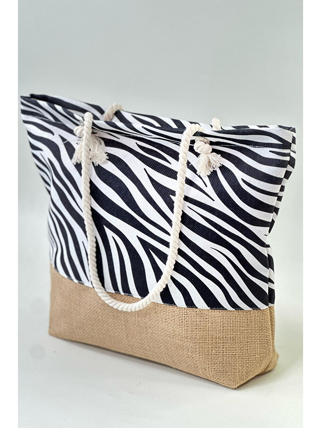 Siyah Desenli Plaj Çantası RÇ-P-01 Zebra-1