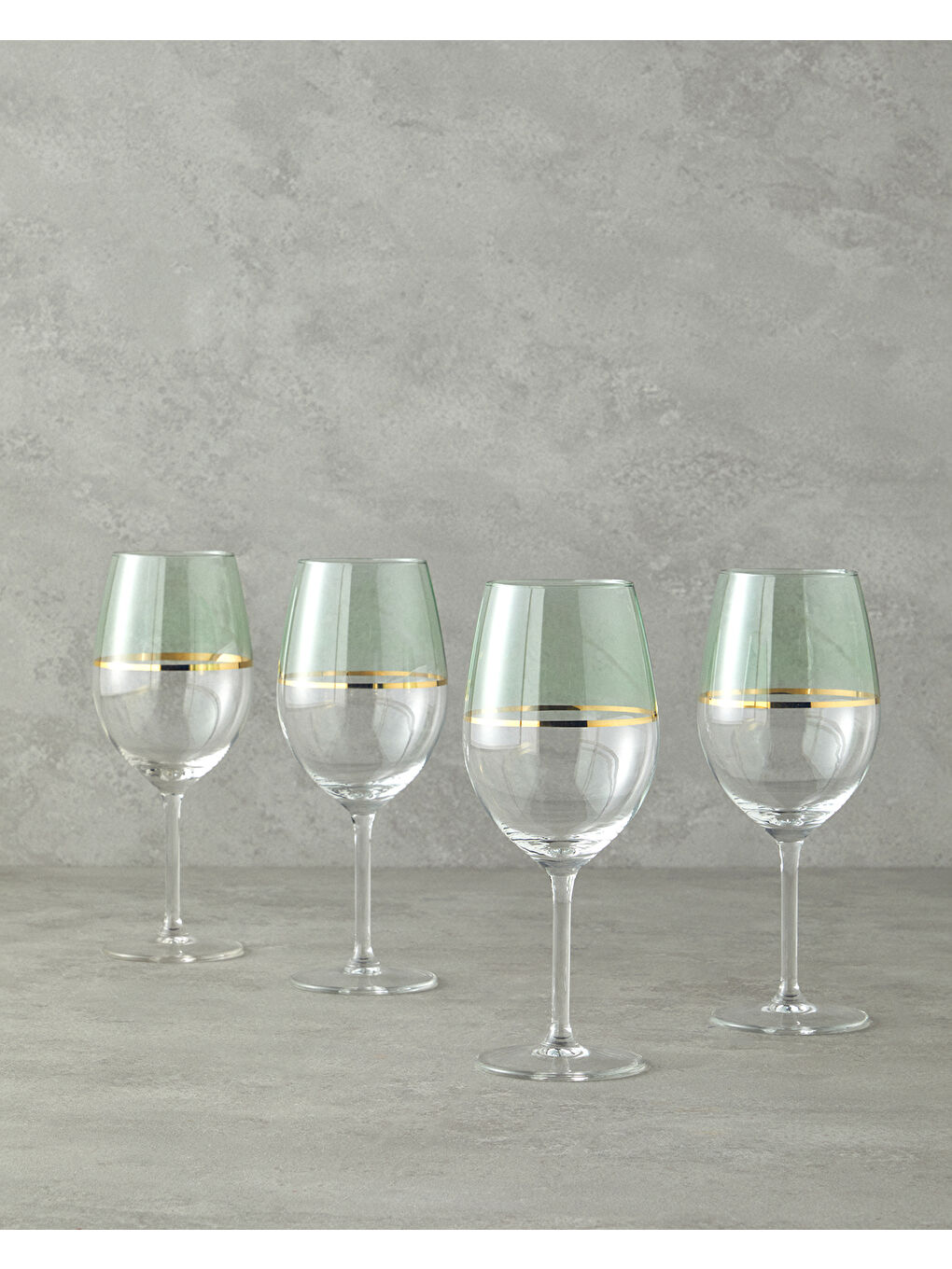 Fiore Cam 4'lü Kadeh 540 Ml Açık Yeşil