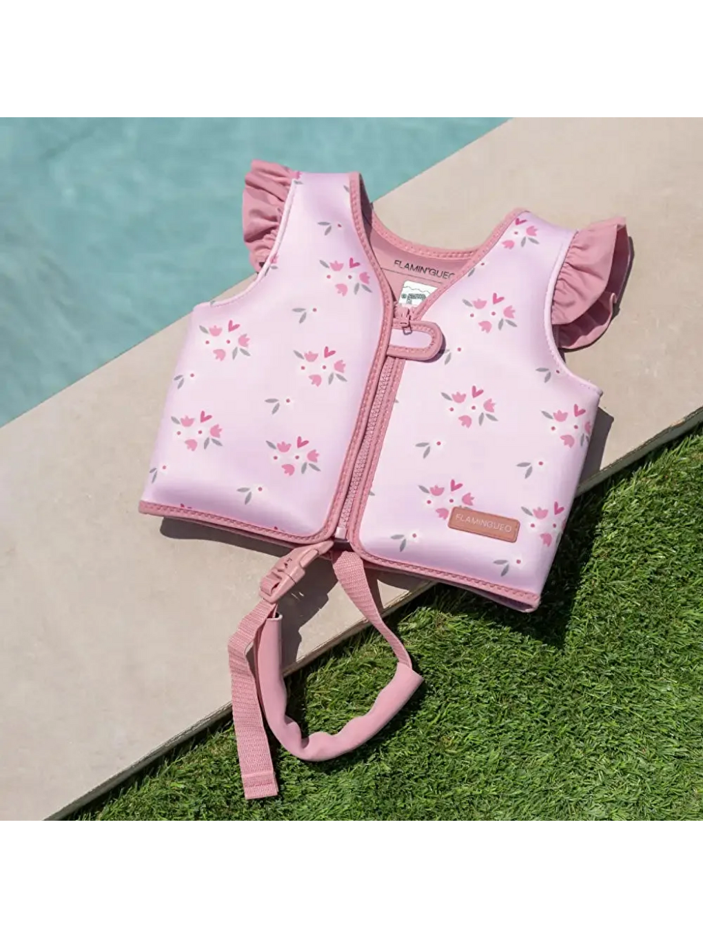 Pembe Neopren Yüzme Yardımcı Yeleği Valley-1