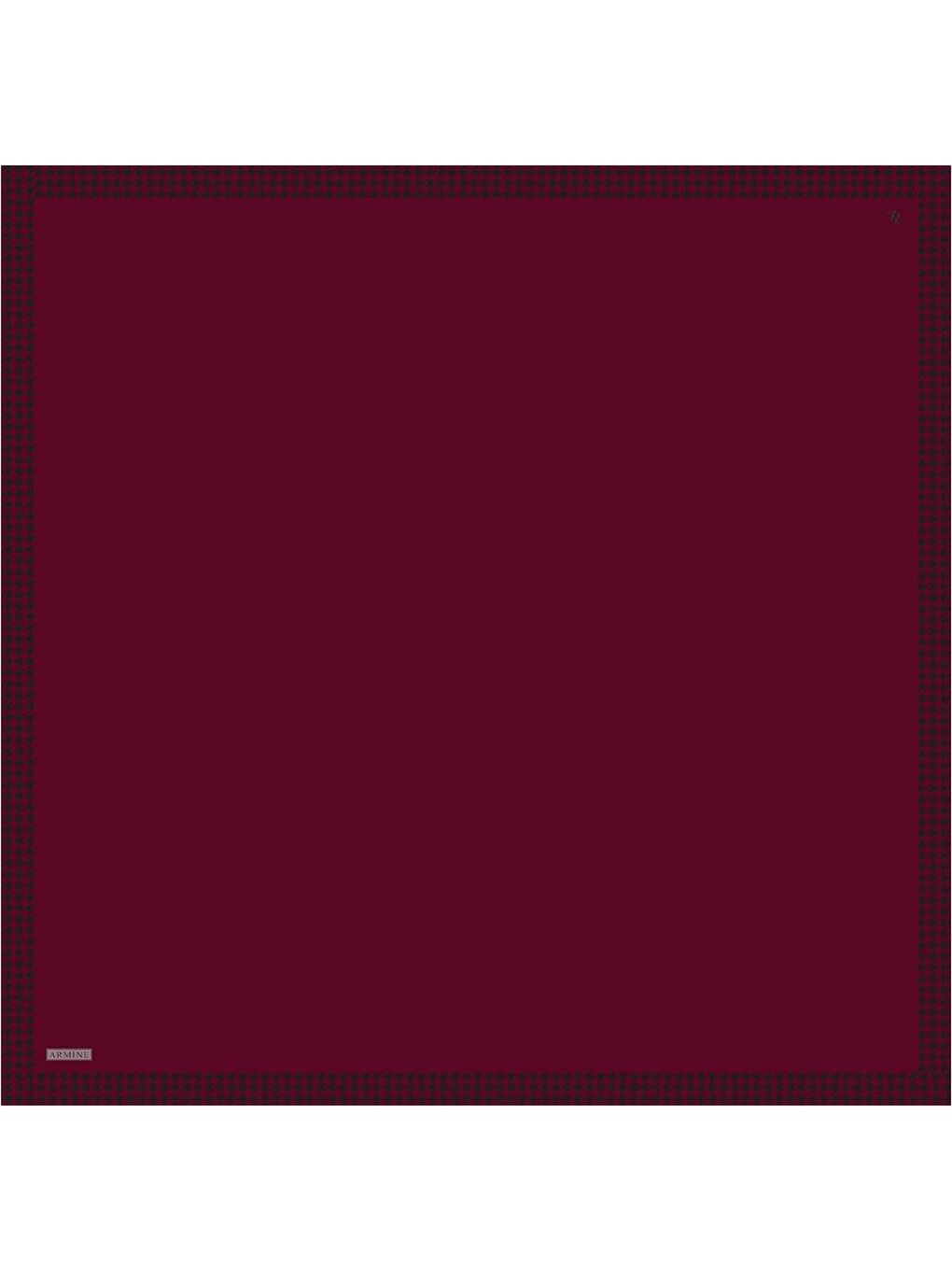 Bordo Su Yolu Desenli Saf İpek Twill Eşarp 9443D 04-4