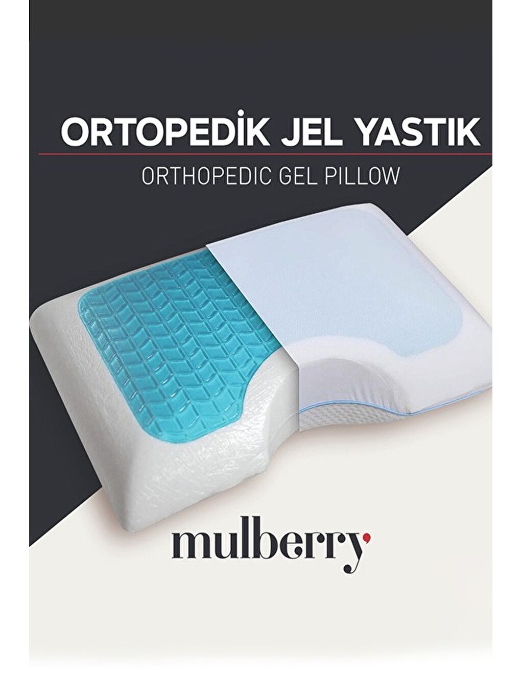 Beyaz Breathable Cool Jel Deluxe Hafızalı Yastık 60x40x13 Cm
