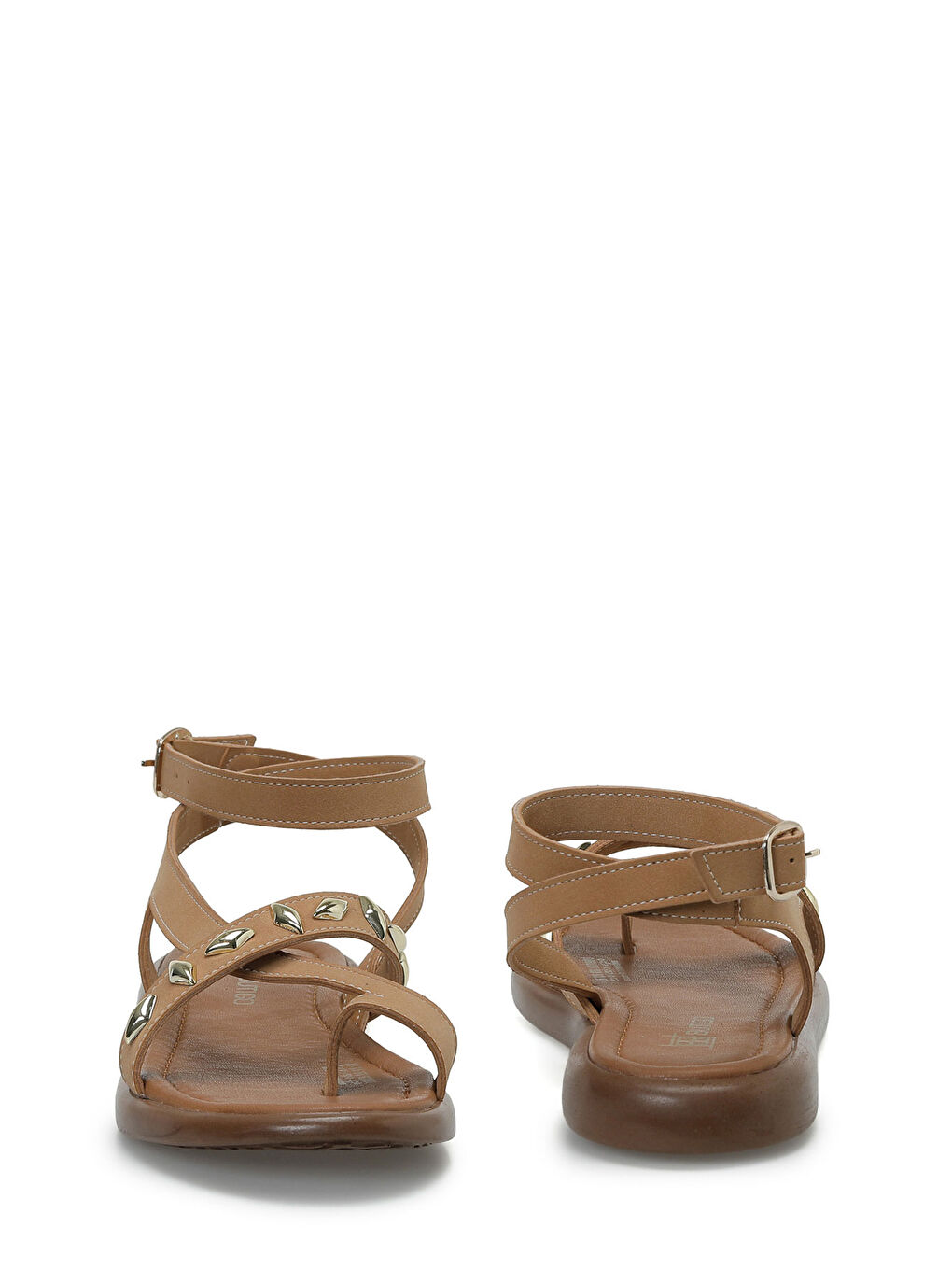 Kahverengi 26S-3016 Taba Kadın Sandalet-4