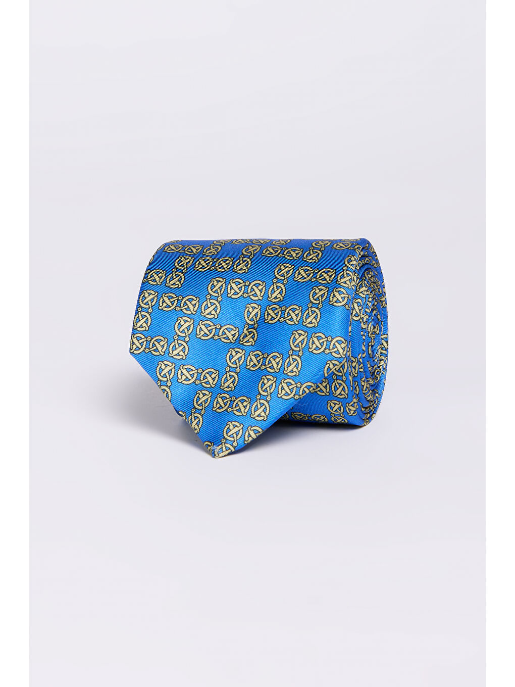 Erkek Mavi Desenli Kravat