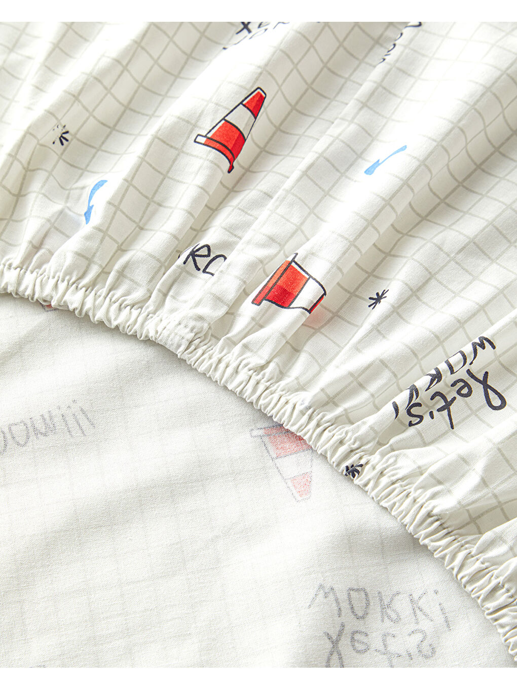 Funny Truck Pamuklu Çocuk Nevresim Takımı Gri-3