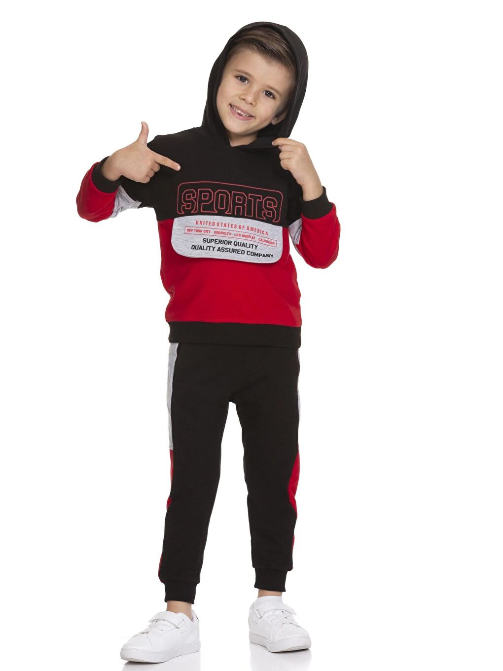 Kırmızı Sports Baskılı Takım 51205-4