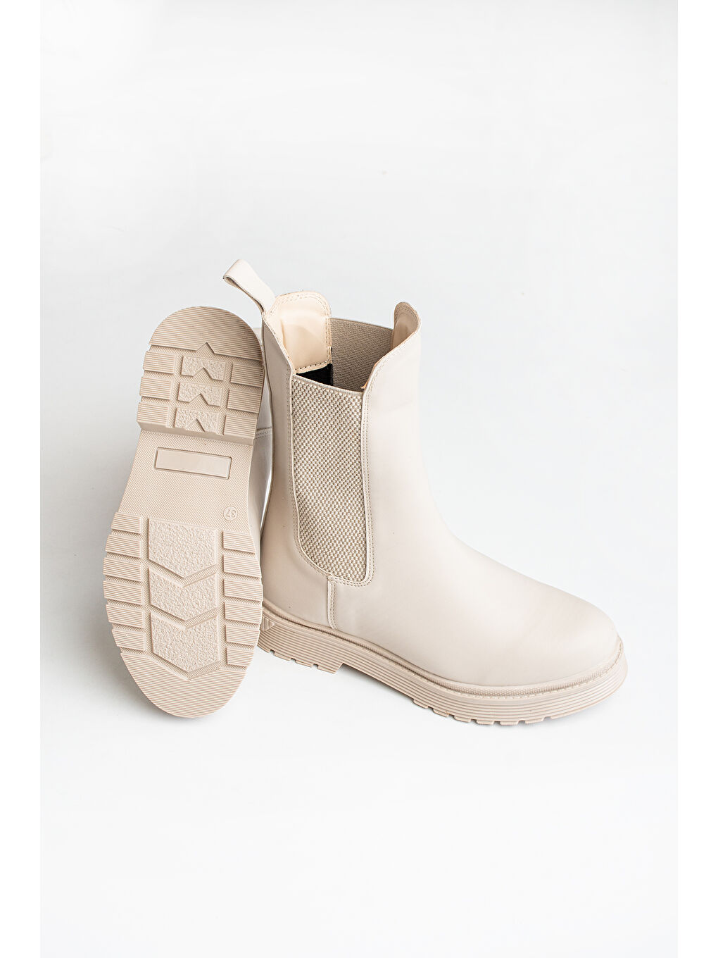 Bej Kadın Postal Detaylı Bot-1