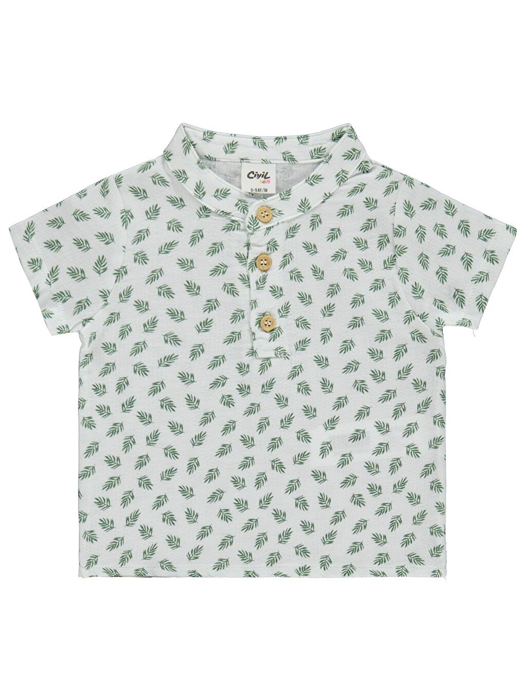 Baby Müslin Yaprak Empirme 6-18 Ay Takım - Yeşil 6-9 Ay-2