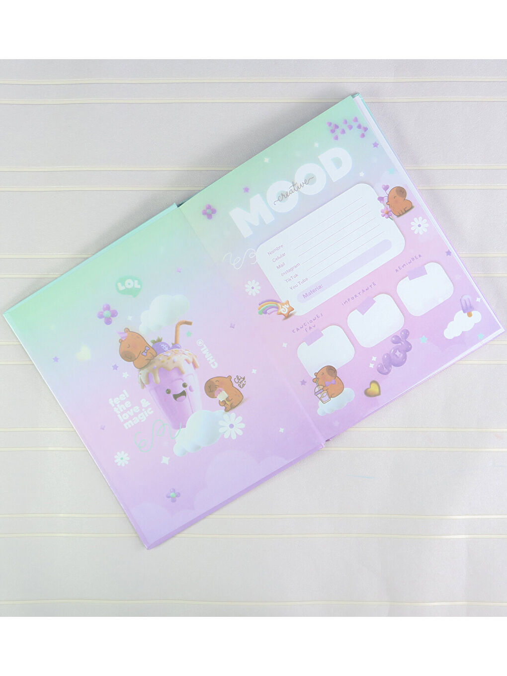 Pastel Renk Geçişli A5 Çizgili Defter BM-2322-4