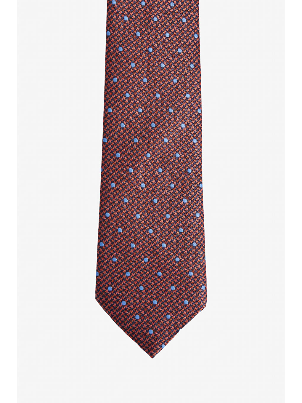 Kahverengi Erkek Kiremit-Mavi Desenli Kravat-Mendil Set-2