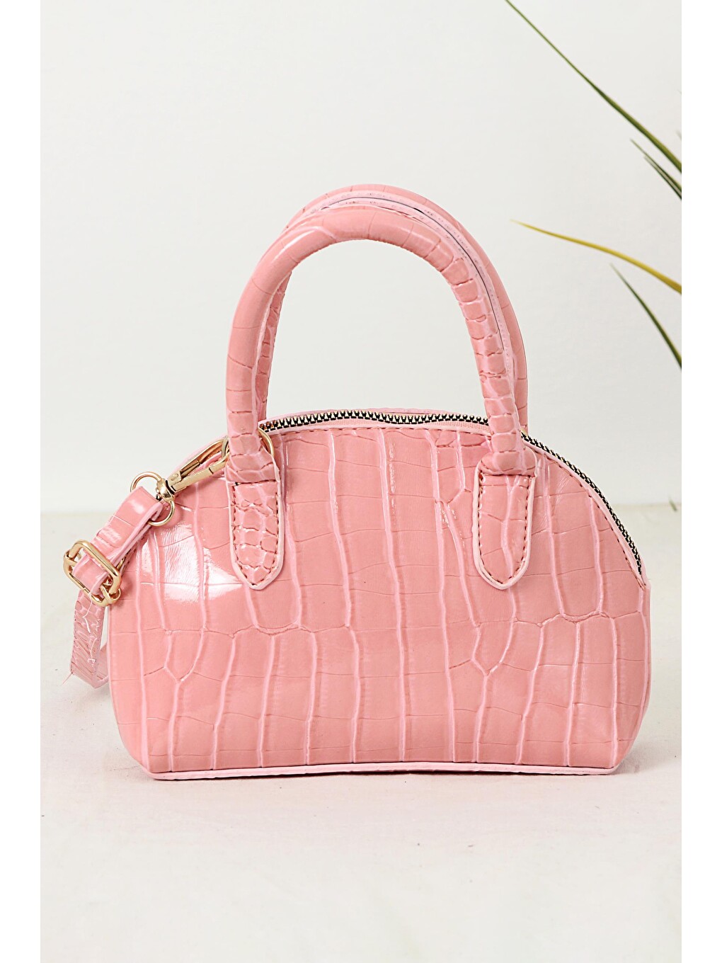 Pembe Vanessa Kroko Deri Omuz Askılı Kadın Omuz Çantası Bp-4646o