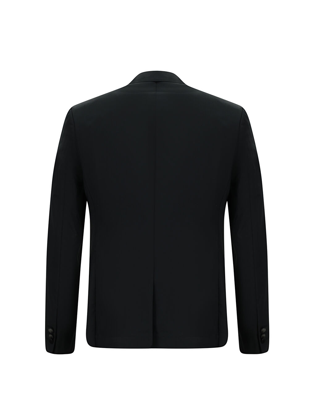 Siyah Super Slim Fit Ekstra Dar Kesim Beli Lastikli Pamuklu Takım Elbise-2