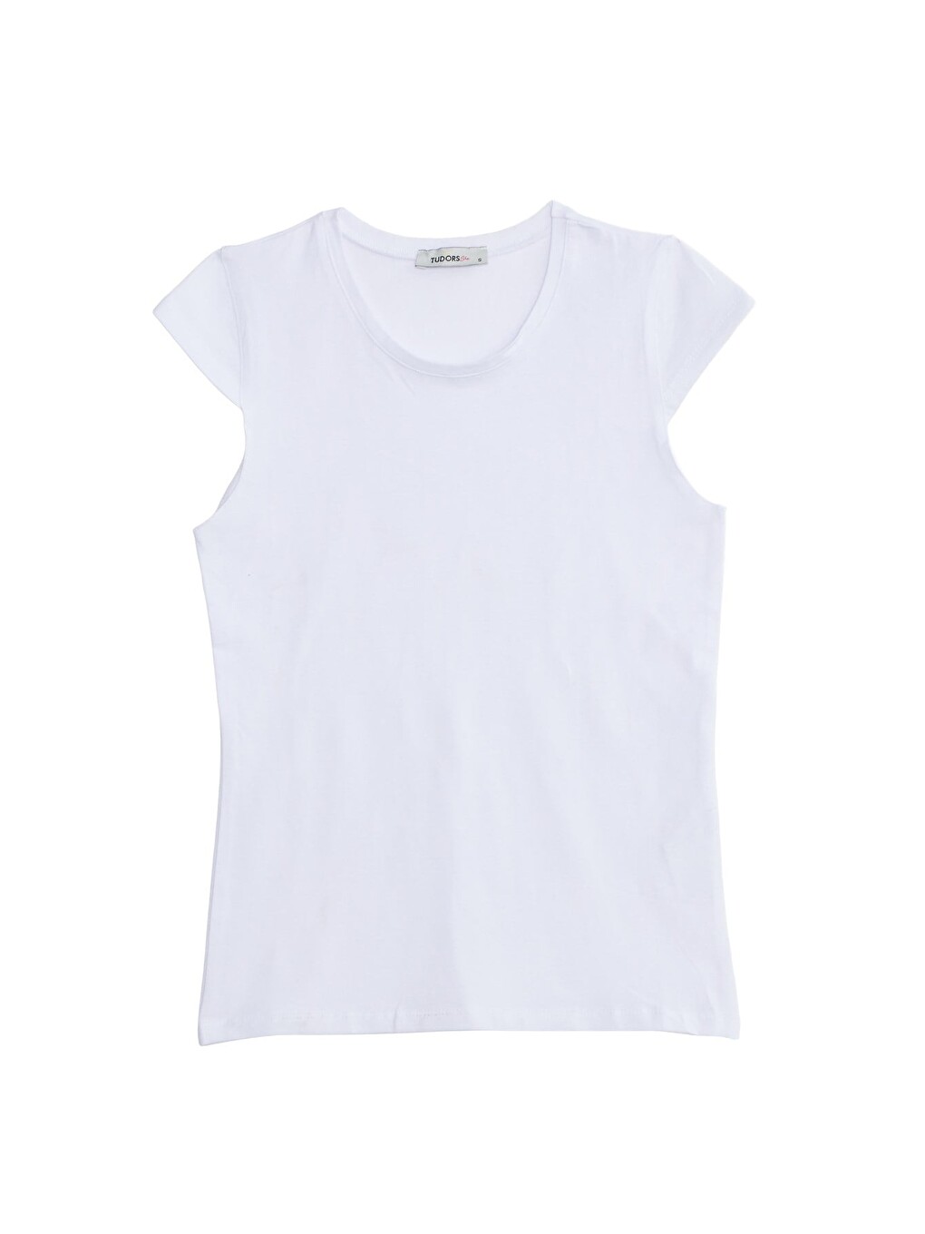 Kadın Slim Fit Dar Kesim Pamuklu Elastanlı Bisiklet Yaka Ay Kol Beyaz Tişört