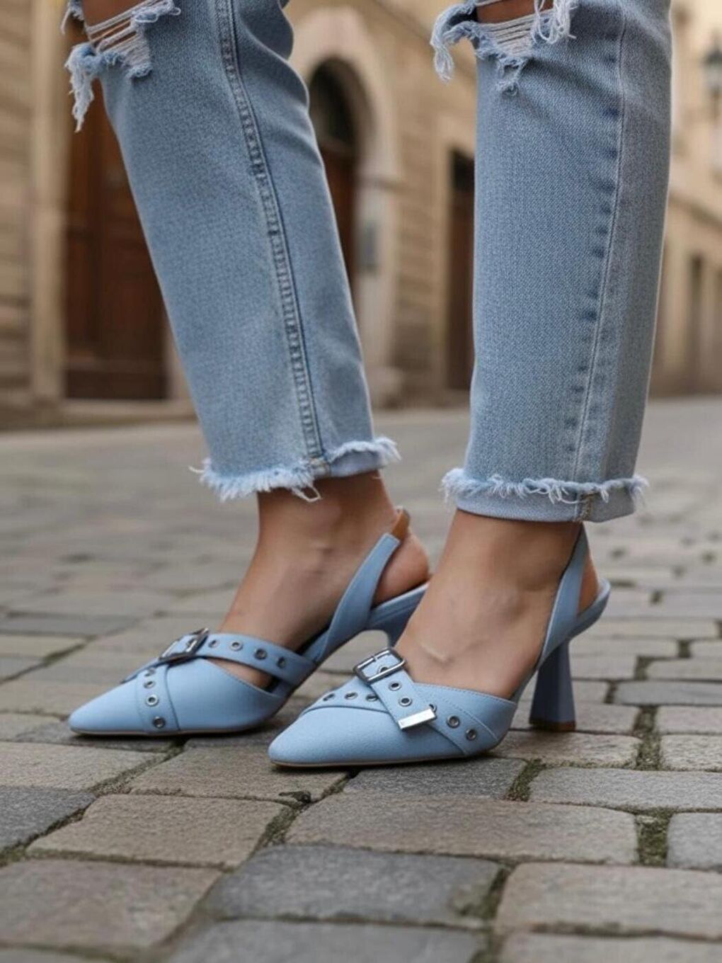 Kadın Shoevana Bebe Mavi Topuklu Stiletto-3