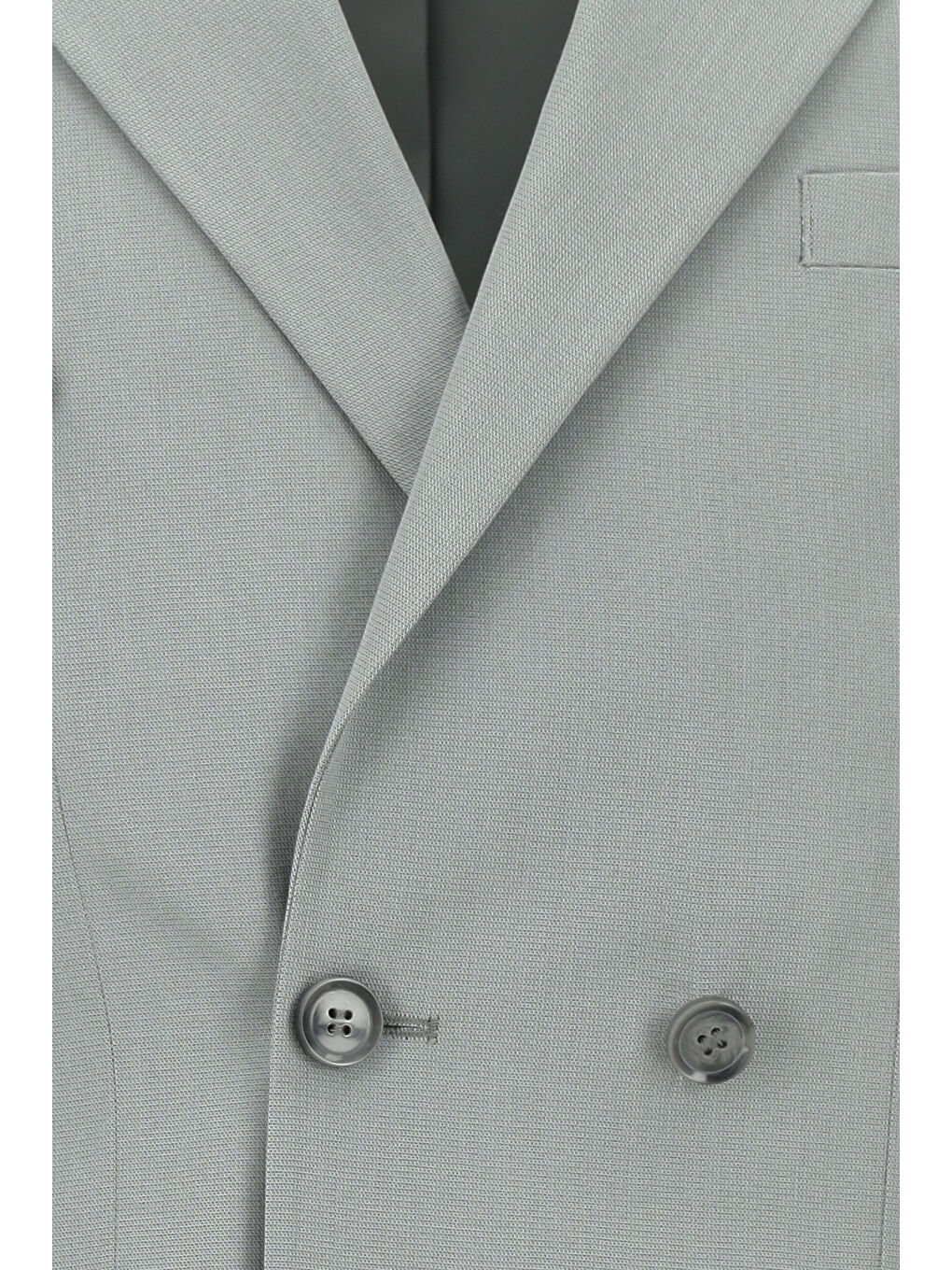 Gri Regular Fit Pamuklu Lyocell Kruvaze Takım Elbise-3