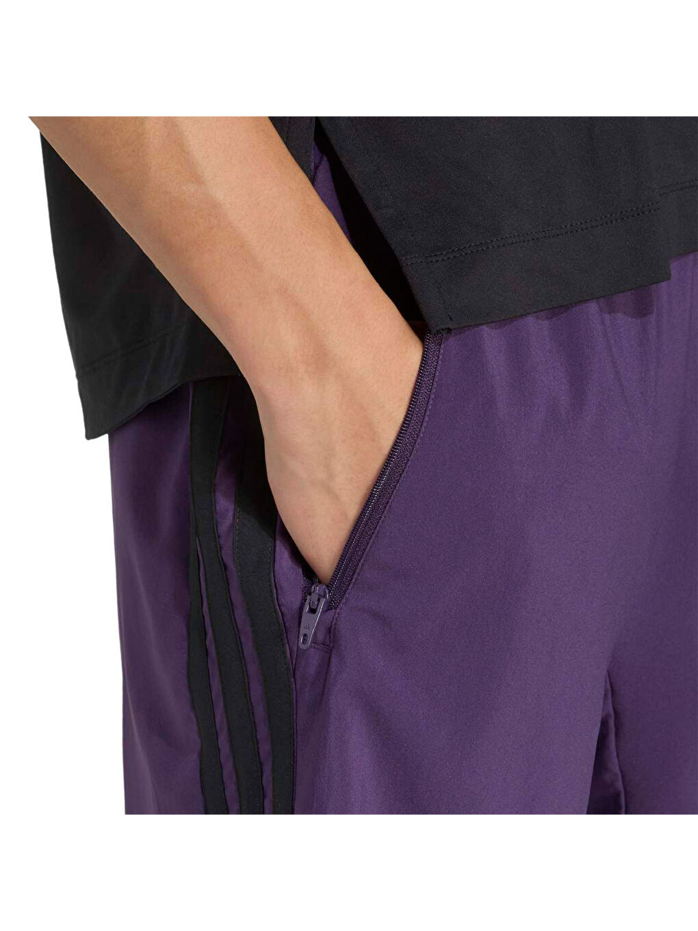 Essentials Training 3 Stripes Woven Erkek Mor Şort-2