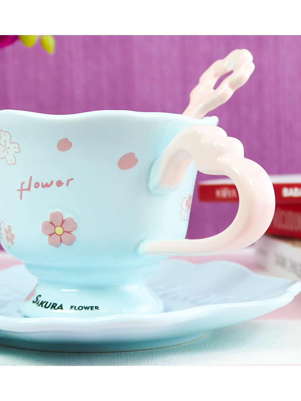 Karışık Dekoratif Renkli Kahve Kupası BM-2328-5