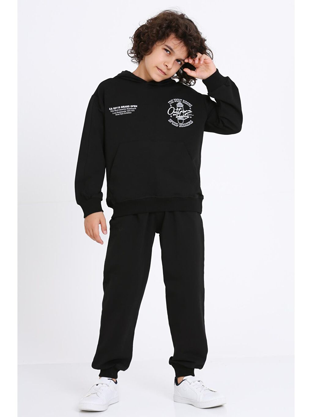 Erkek Çocuk Siyah The Night Riders Speed Seekers Baskı 5-9 Yaş Takım - 23301-3