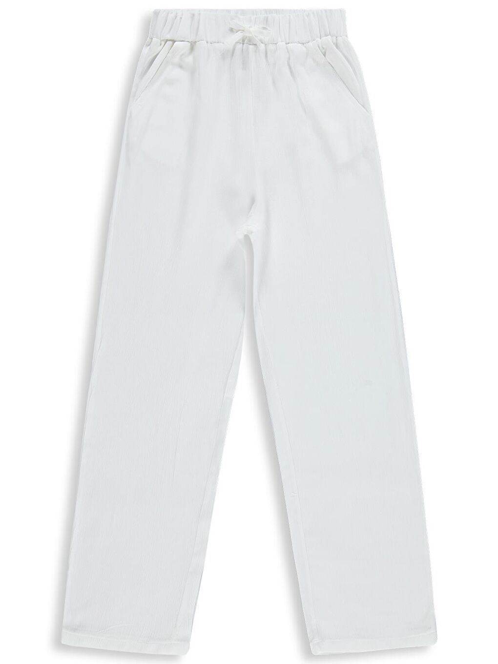 Girls Bol Paça 10-13 Yaş Pantolon - Kırık Beyaz