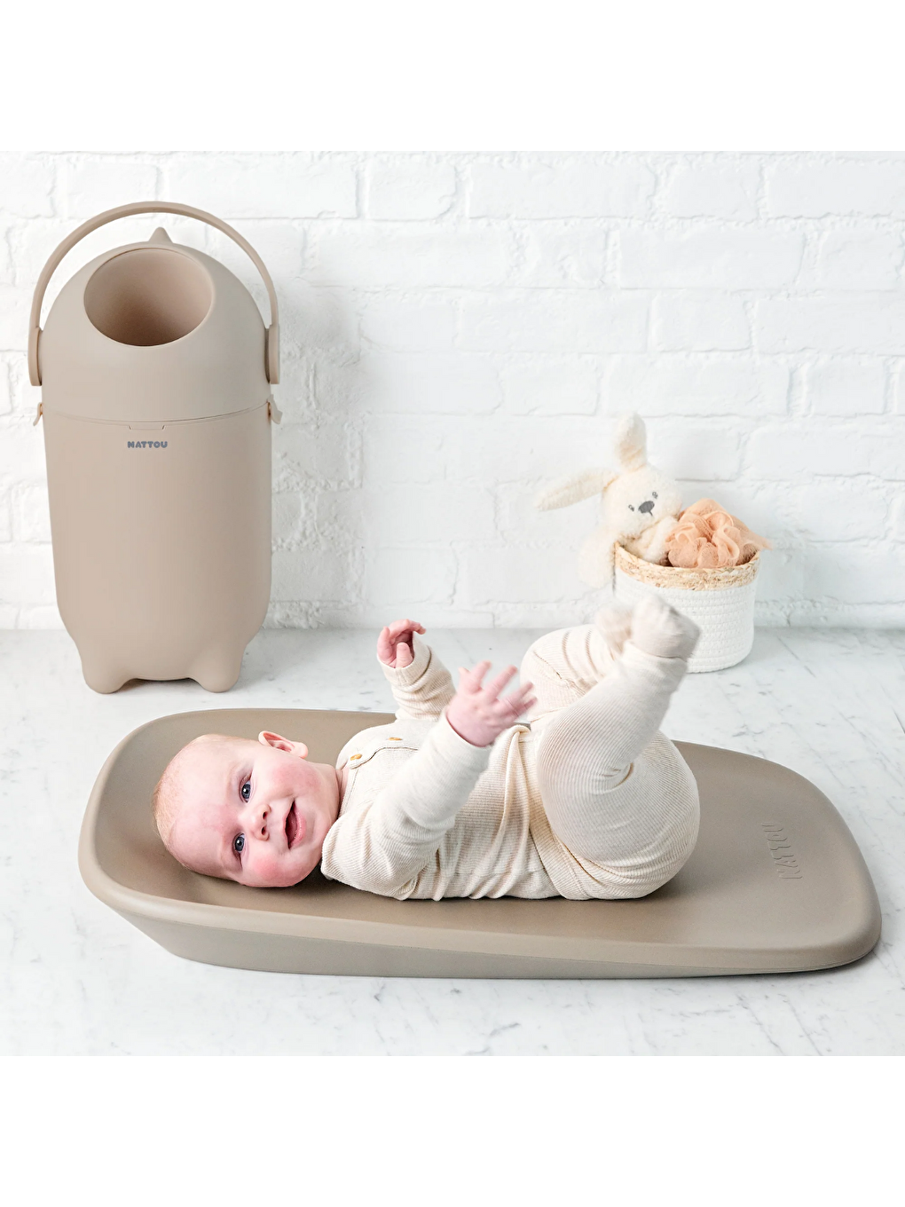 Dropy Bebek Bezi Çöp Kovası Açık Gri-9