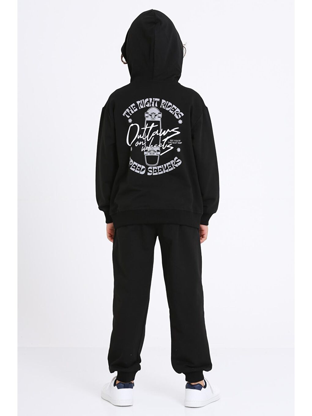 Erkek Çocuk Siyah The Night Riders Speed Seekers Baskı 5-9 Yaş Takım - 23301-3-4