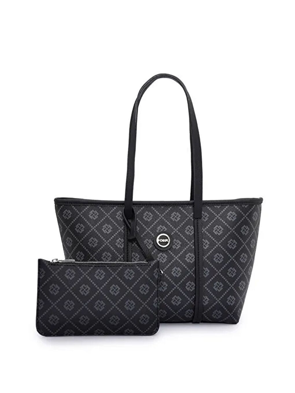 Siyah Kadın Lina Monogram Orta Boy Cüzdanlı Omuz Çantası