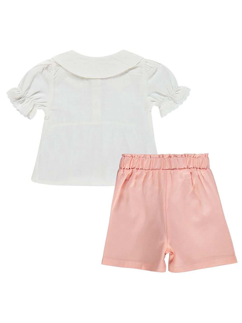 Baby Etek Ucu Çiçek Nakışlı 6-18 Ay Takım - Ekru-3