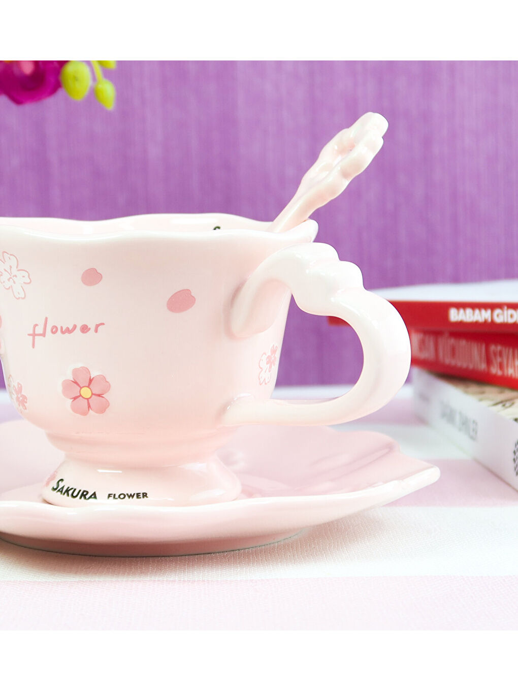 Karışık Dekoratif Renkli Kahve Kupası BM-2328-8