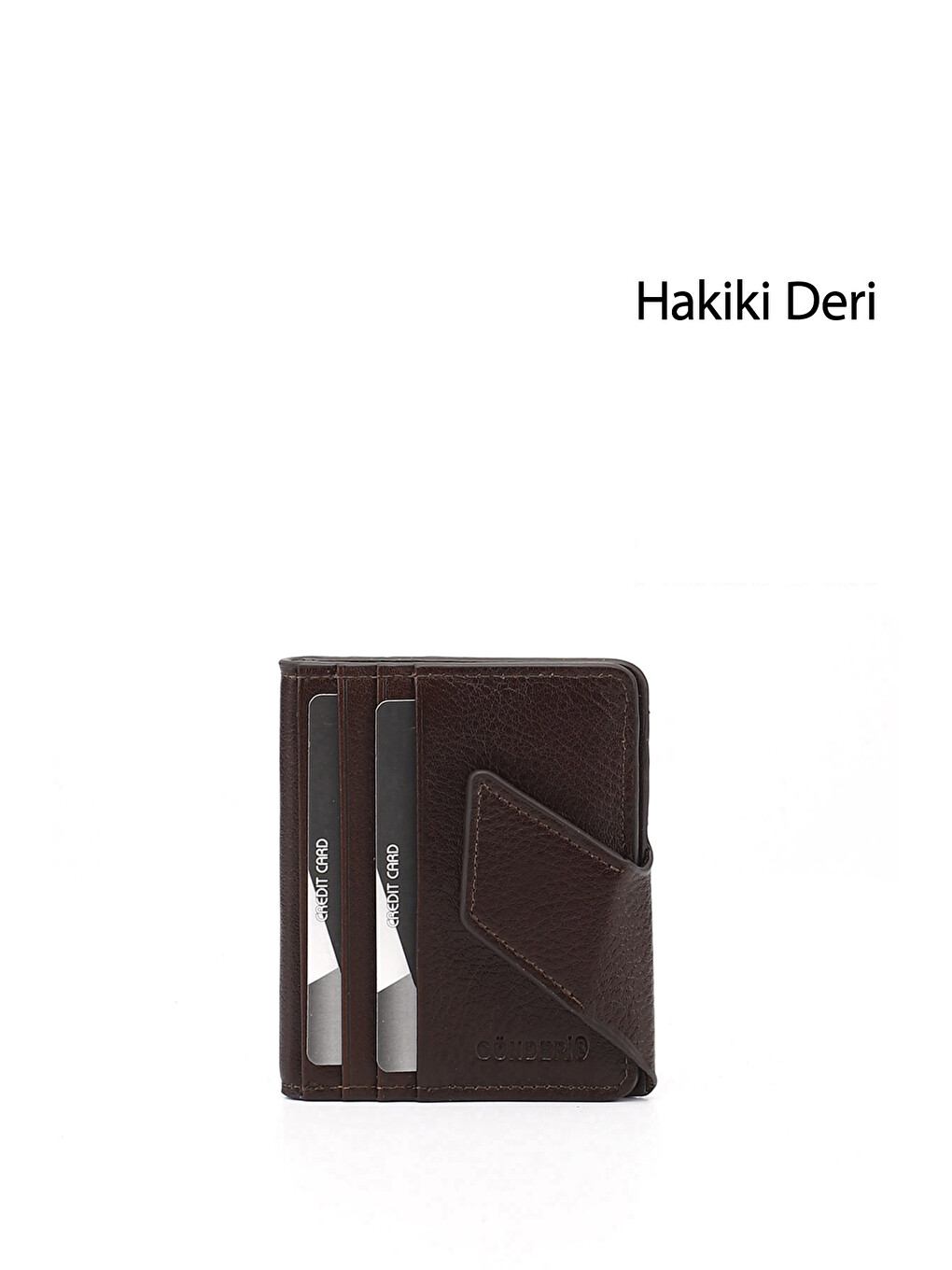 Kahverengi KOYU KAHVE Hakiki Deri Unisex Kartlık
