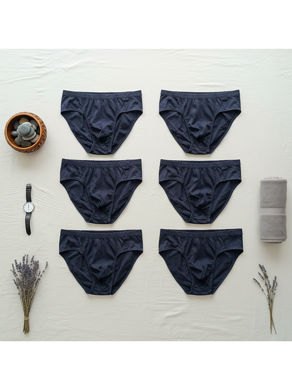 Erkek 6'lı Paket Lacivert Renk Slip Bb2785
