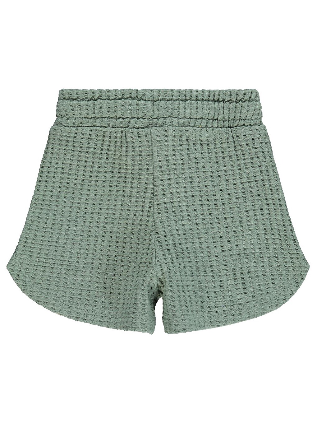 Boys Basic Waffle 2-5 Yaş Şort - Yeşil-1