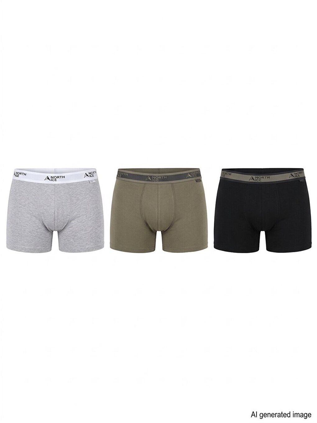 Gri North Ice Erkek 3'lü Boxer