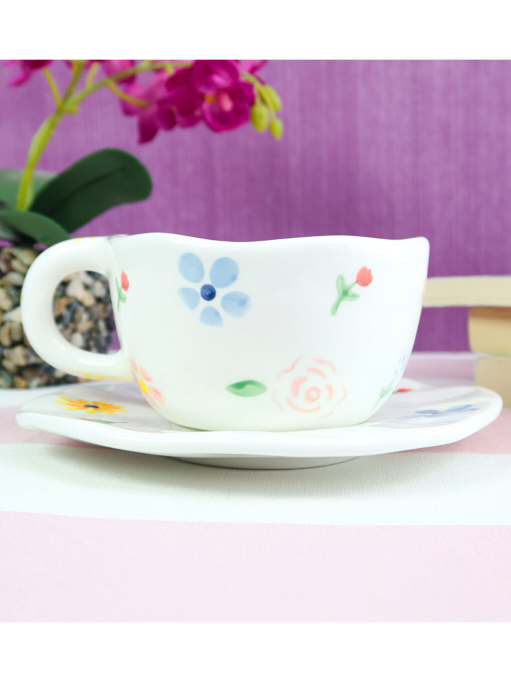 Karışık Dekoratif Desenli Kahve Kupası BM-2325-7