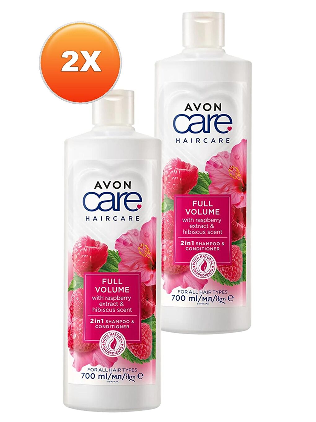 AVON Care Ahududu ve Hibiscus Kokulu Şampuan ve Saç Bakım Kremi 700 Ml. İkili Set - 1