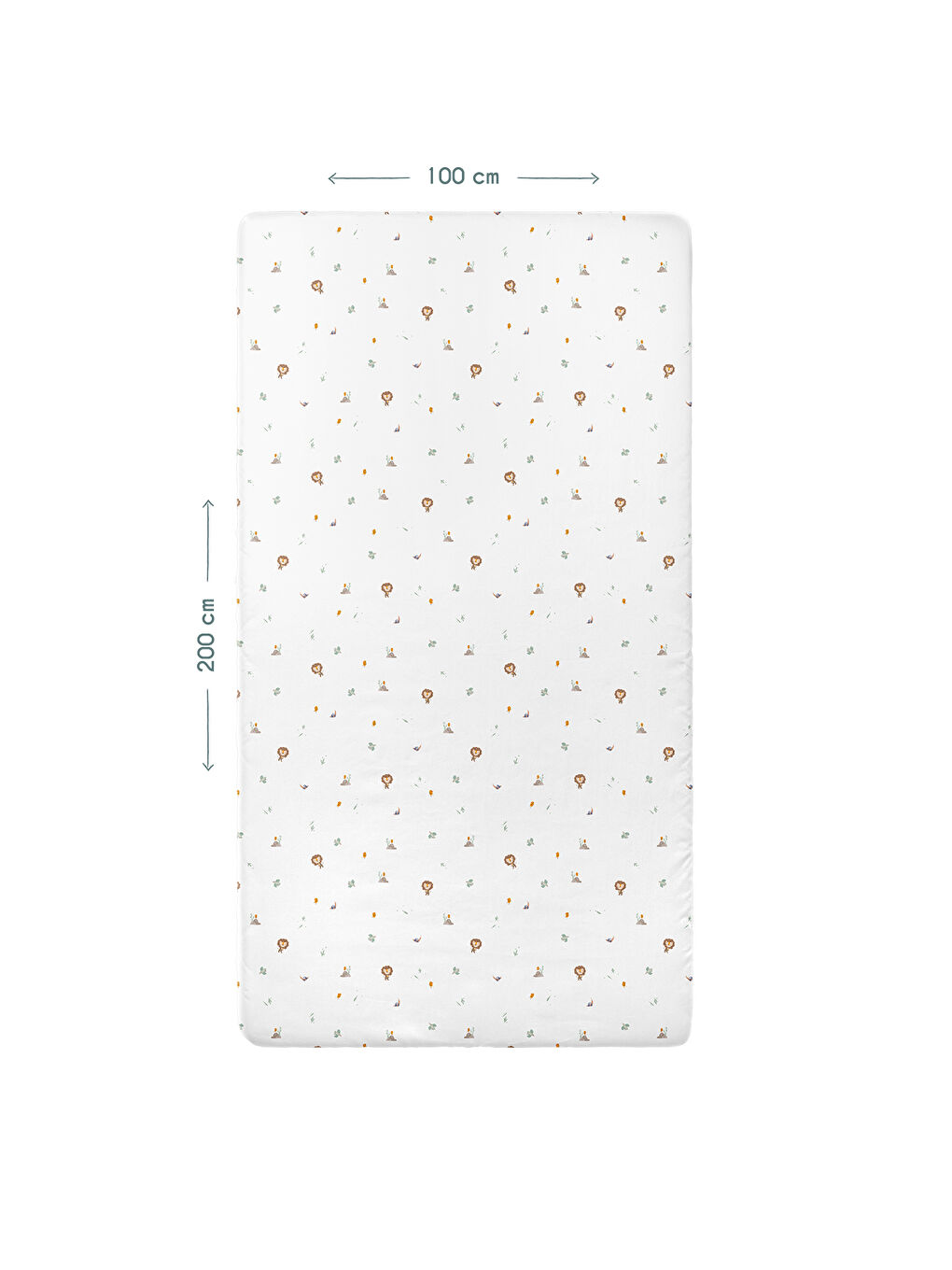 Beyaz Simba Saten Fitted Çarşaf - 100x200x30cm-1