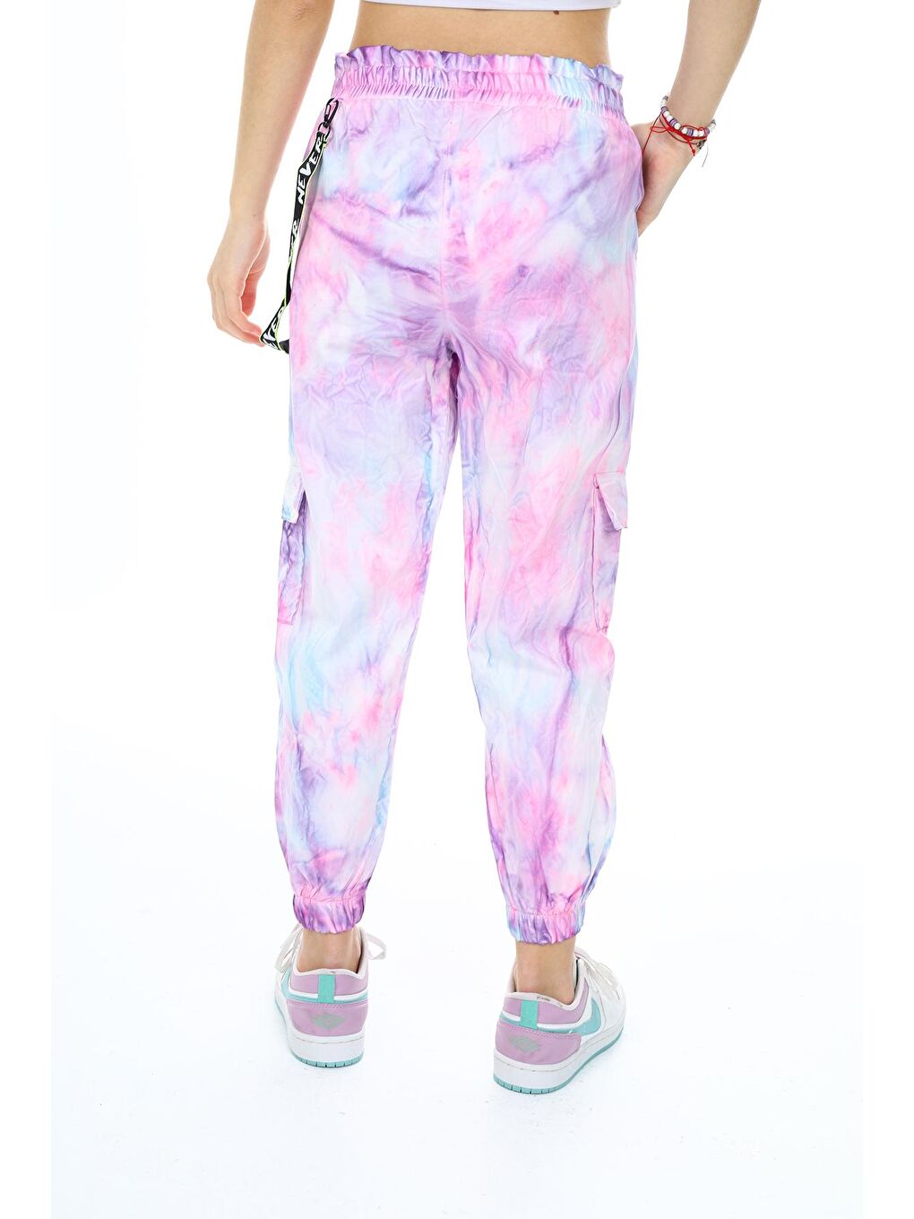 Mor Kız Çocuk Kargo Cepli Jogger Pantolon 10-15 Yaş 1047-3