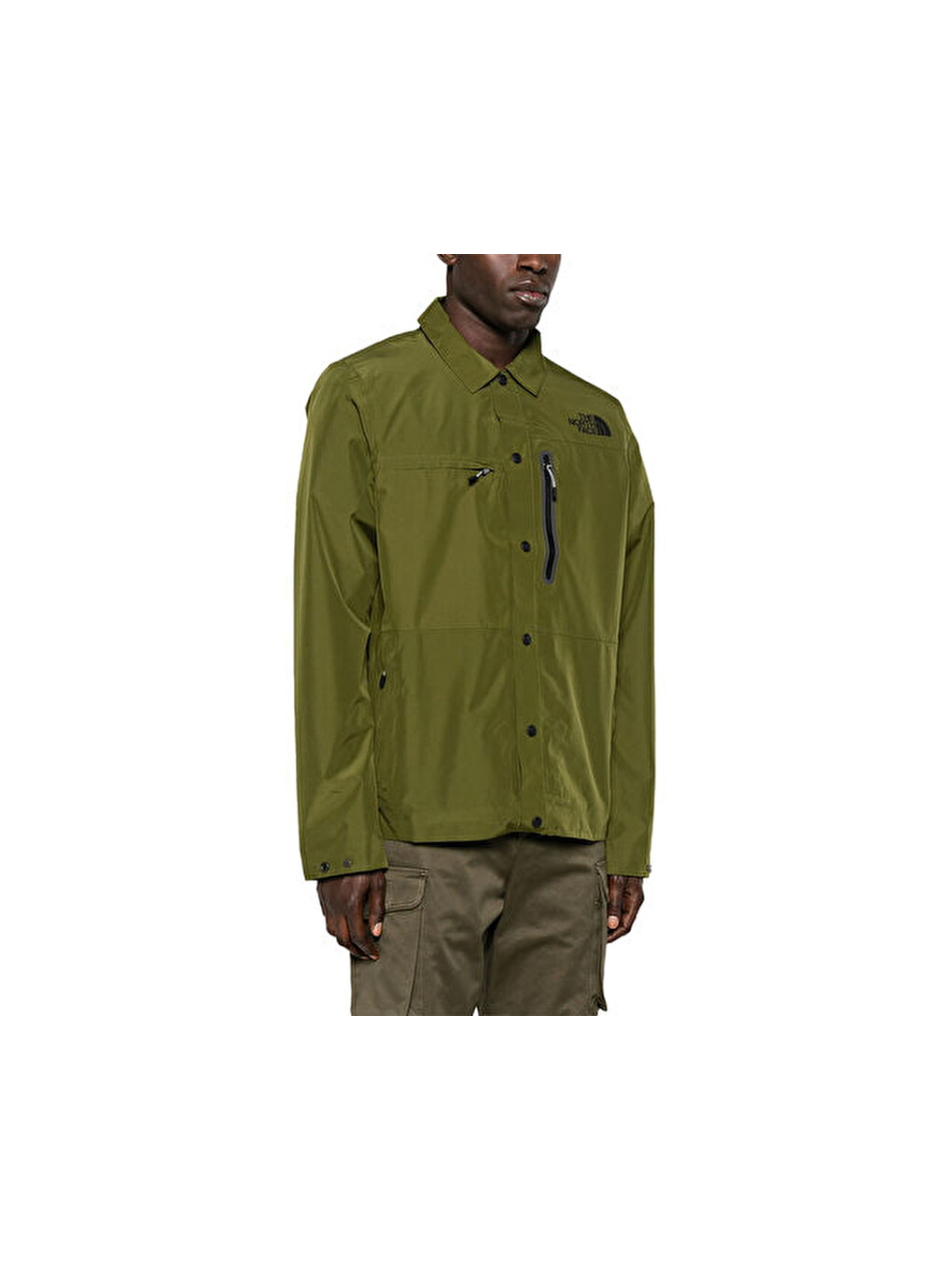 M Amos Tech Overshirt Erkek Outdoor Ceketi Nf0a879dpıb1 Haki-2