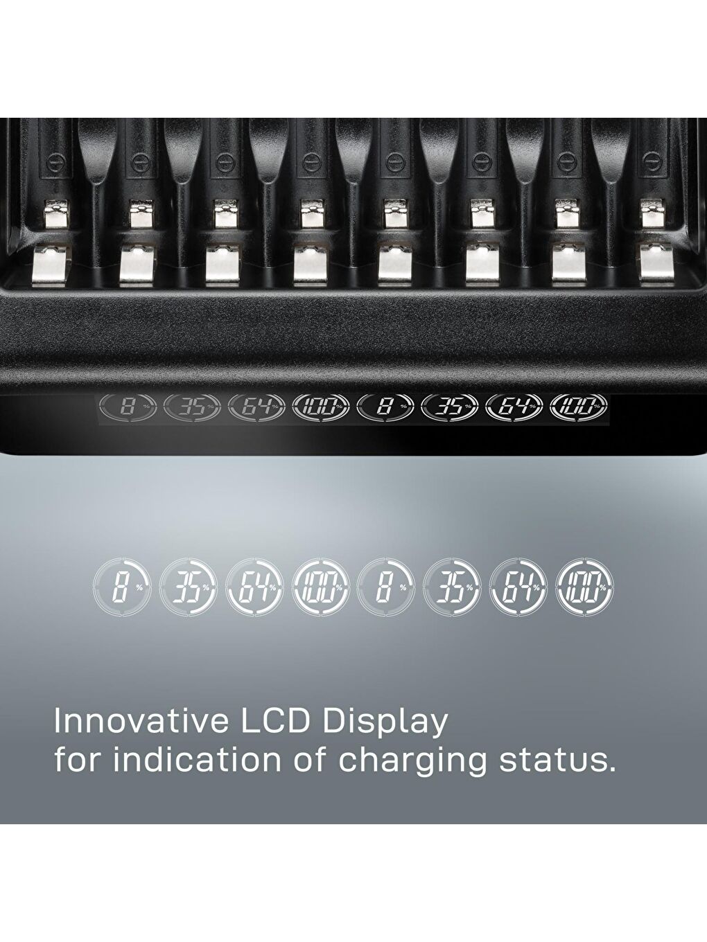 LCD Multi Plus 8li Aa/aaa Pil Şarj Cihazı-5