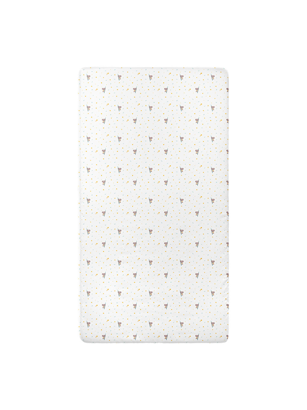 Beyaz Koko Saten Fitted Çarşaf Seti - 100x200x30+50x70-4