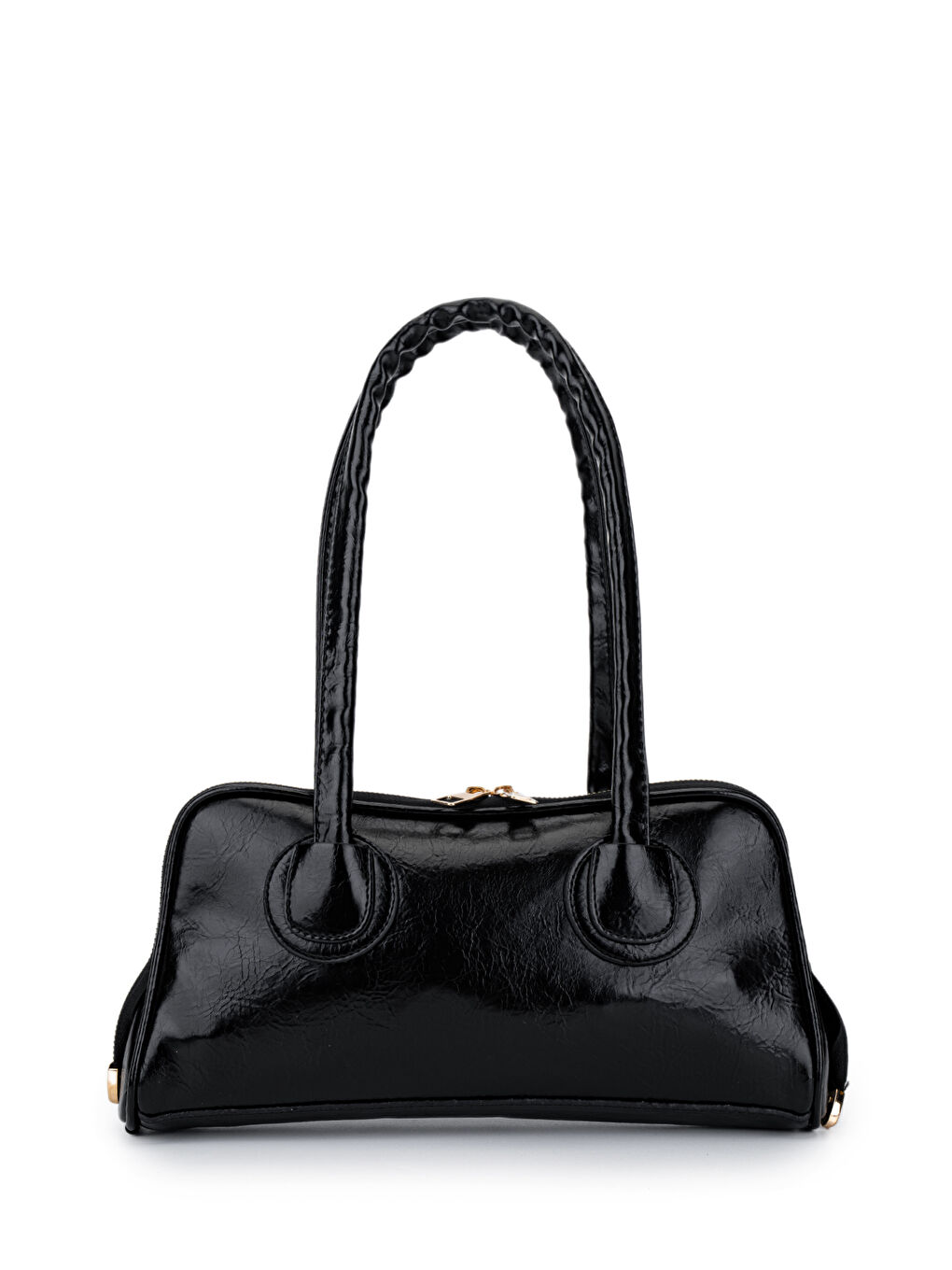 Suni Deri Baget Henna Siyah Kadın Kol Çanta