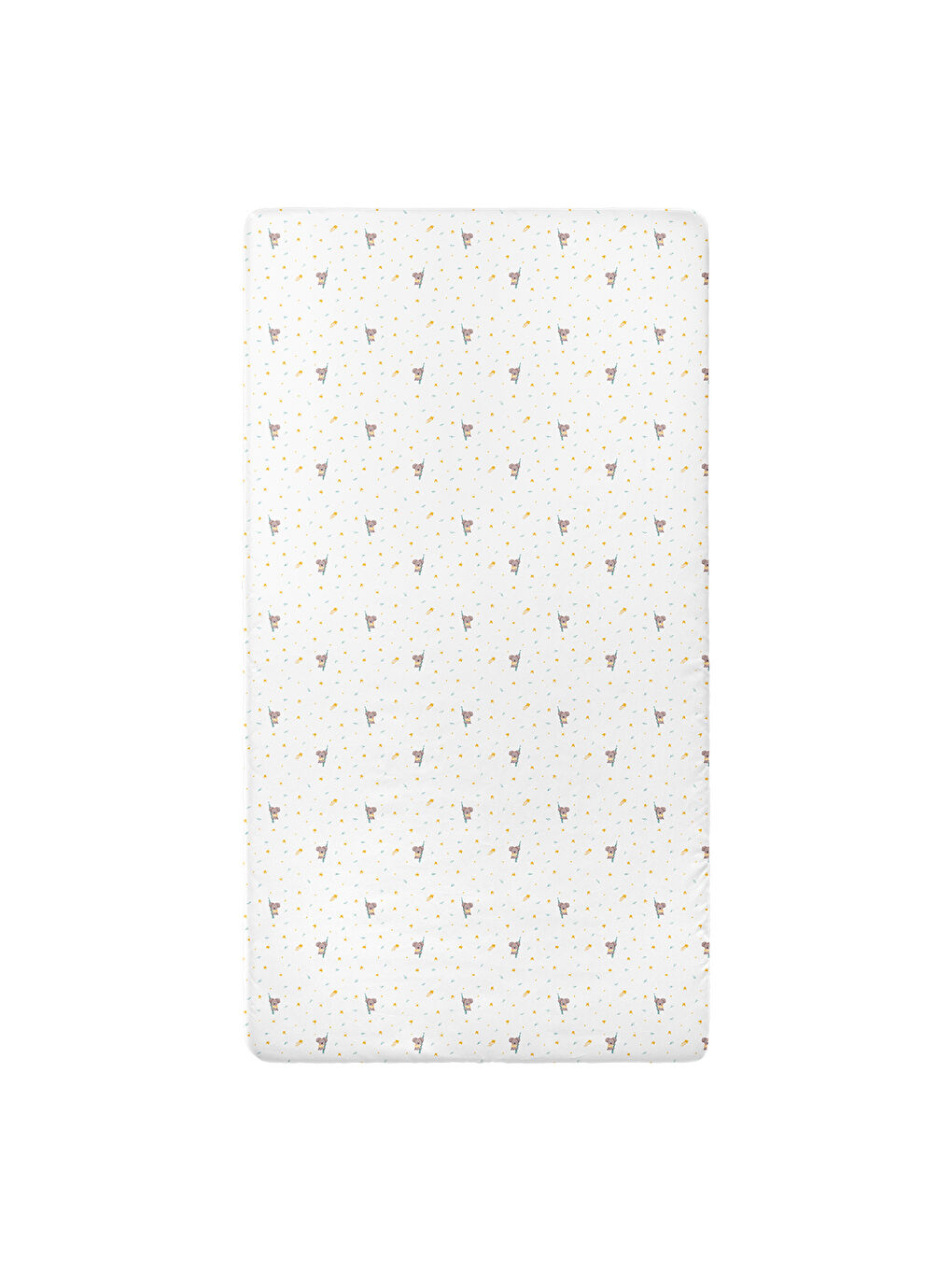 Beyaz Koko Saten Fitted Çarşaf Seti - 70x140x20+35x45cm-5