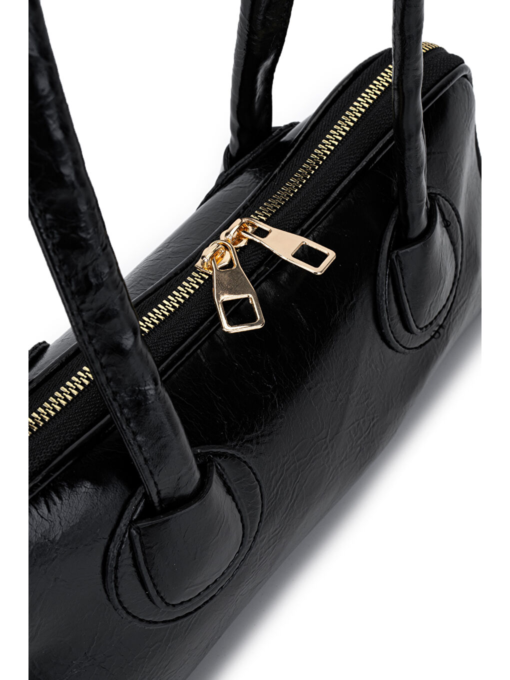 Suni Deri Baget Henna Siyah Kadın Kol Çanta-2