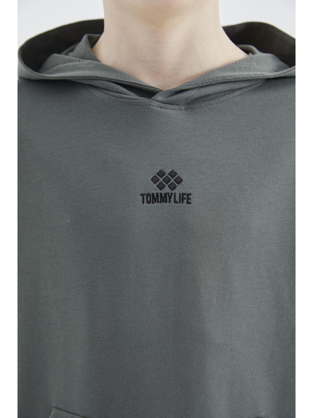 TOMMYLIFE Haki Kapüşonlu Erkek Çocuk Sweatshirt - 11177 - 3