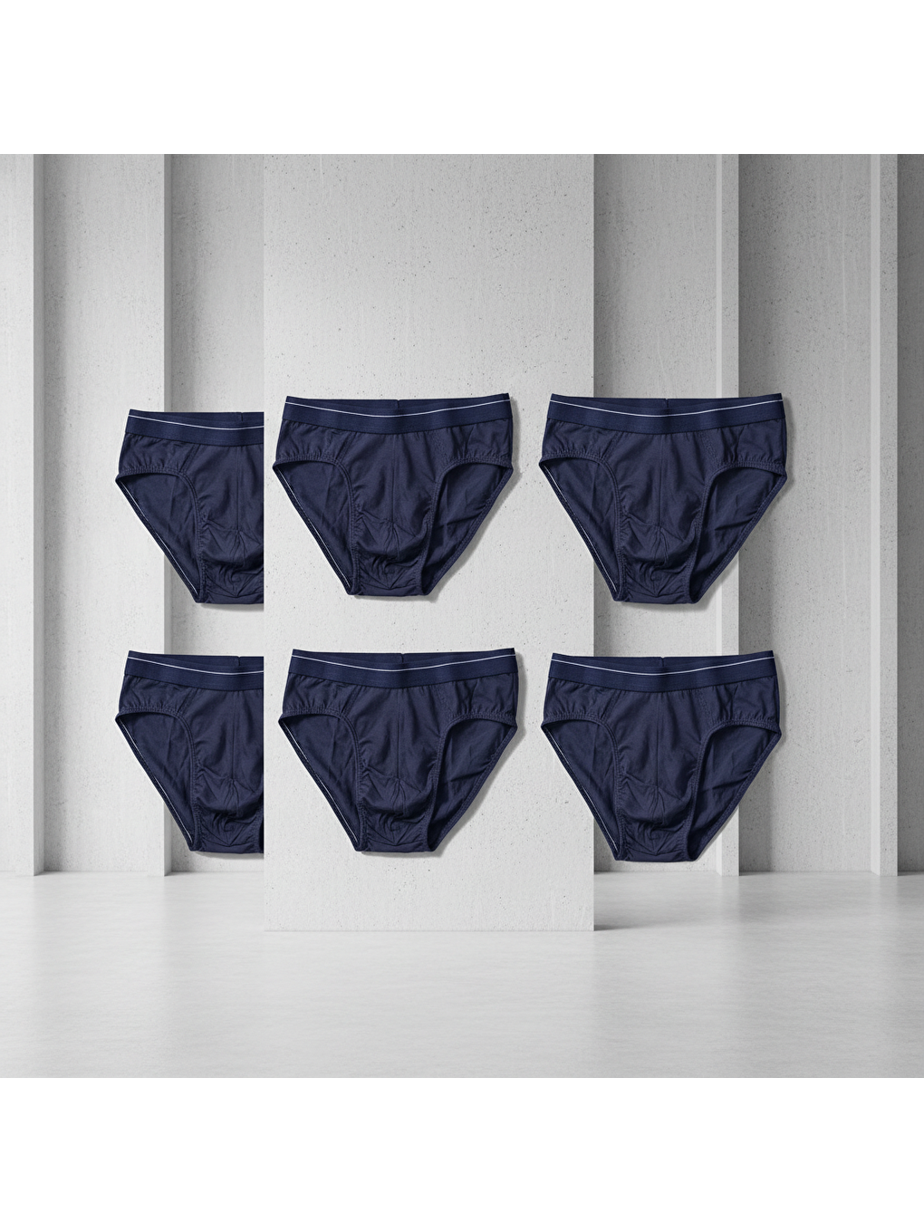 Erkek 6'lı Paket Lacivert Renk Slip Bb2788-3