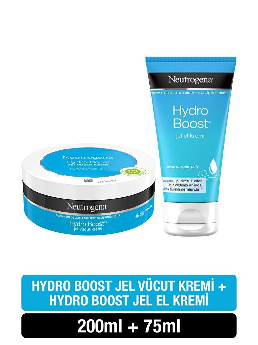 Neutrogena Renksiz Hydro Boost Kavanoz Krem 200 ml + Hydro Boost El Kremi 75 ml