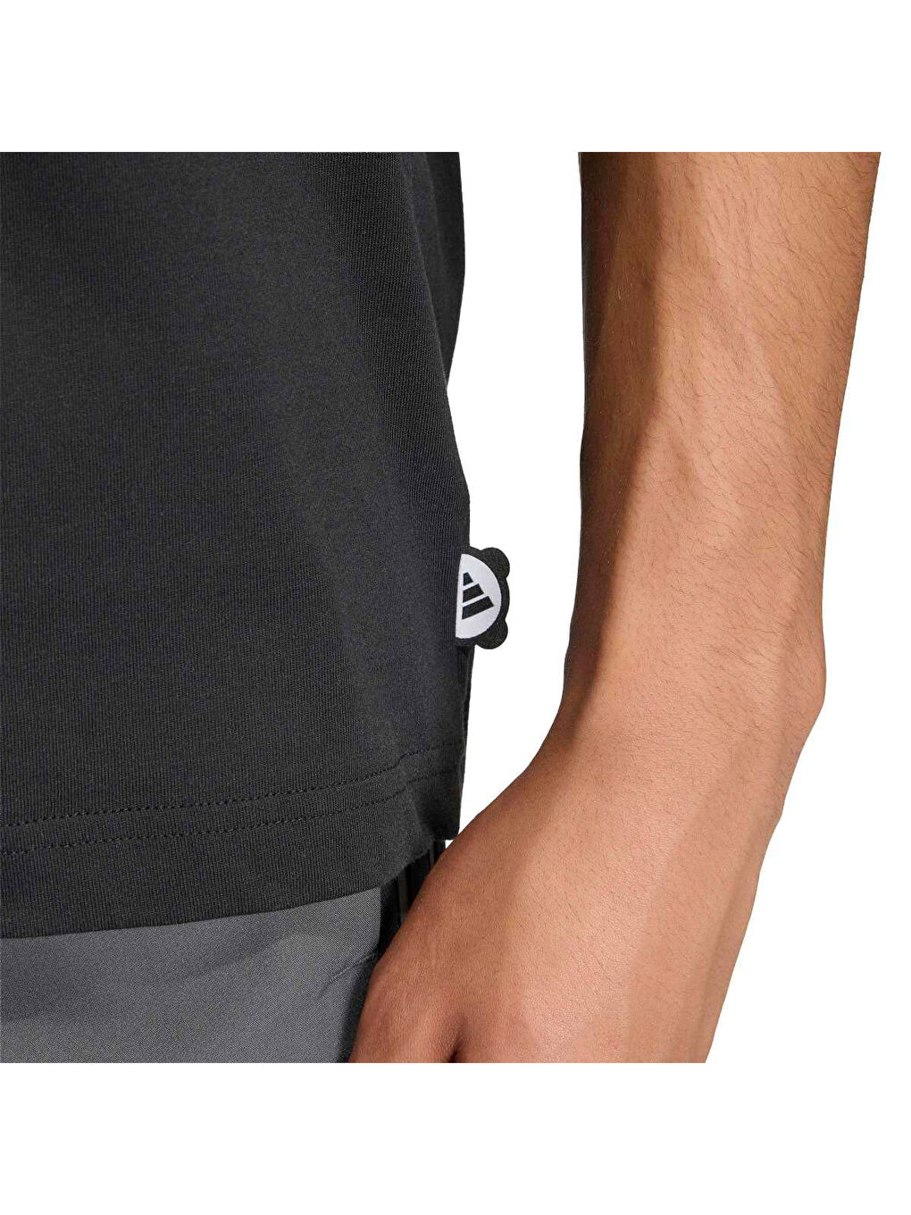 Panda Chill Camo Erkek Siyah Yuvarlak Yaka Tişört-2