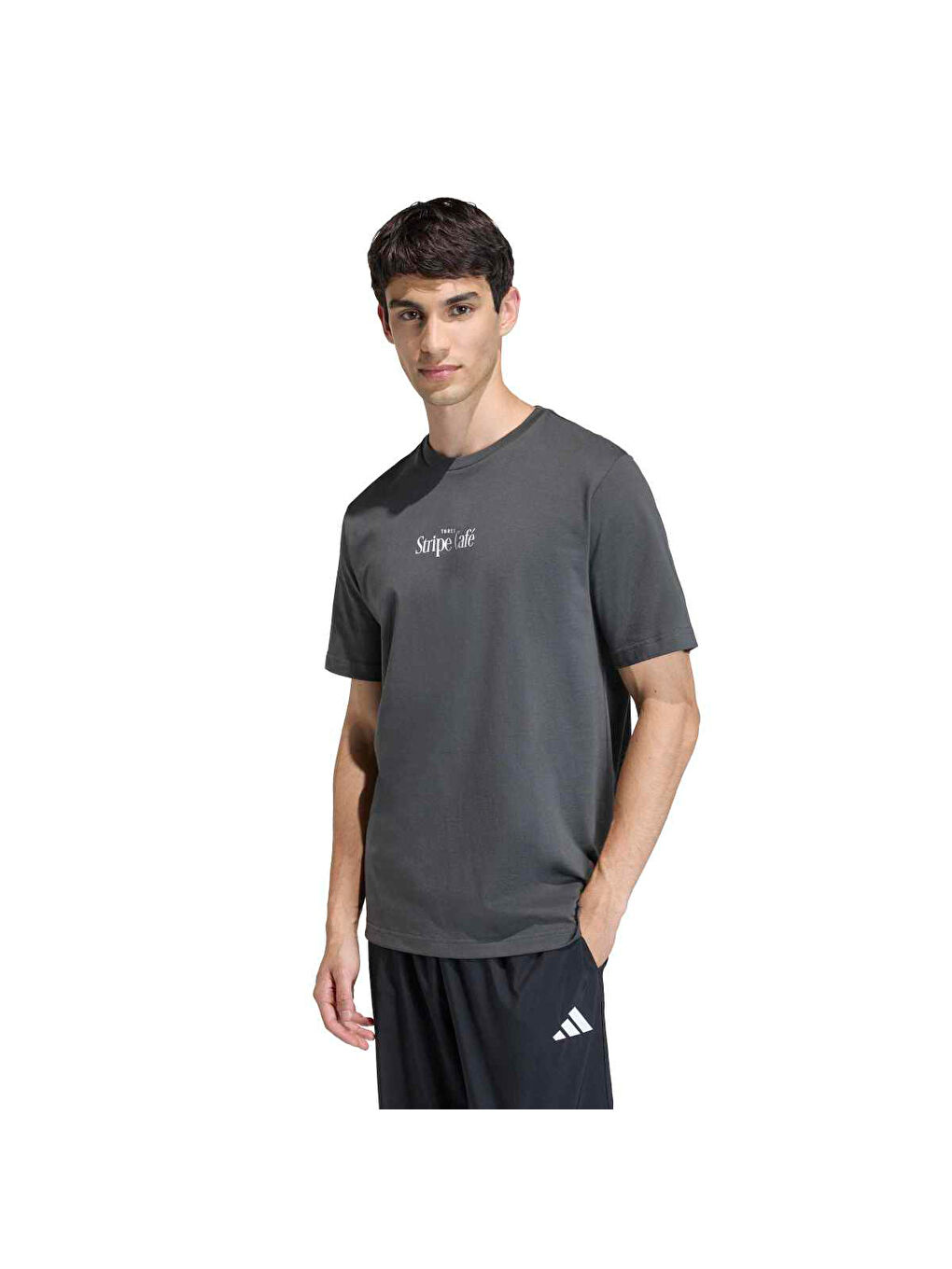 Donut Box Erkek Gri Yuvarlak Yaka Tişört