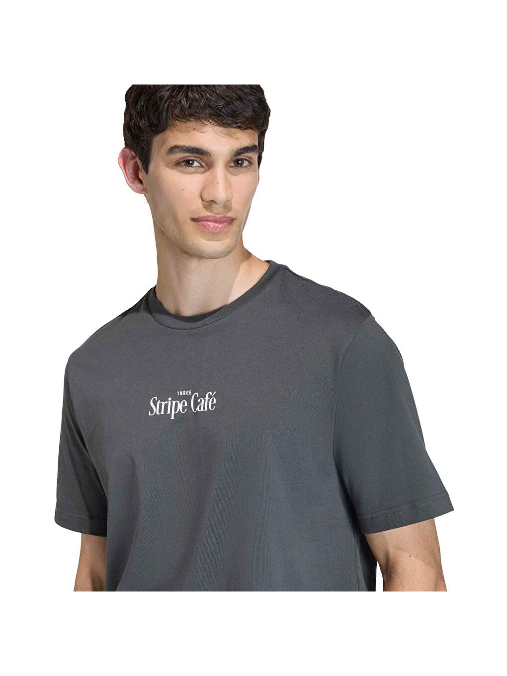 Donut Box Erkek Gri Yuvarlak Yaka Tişört-1