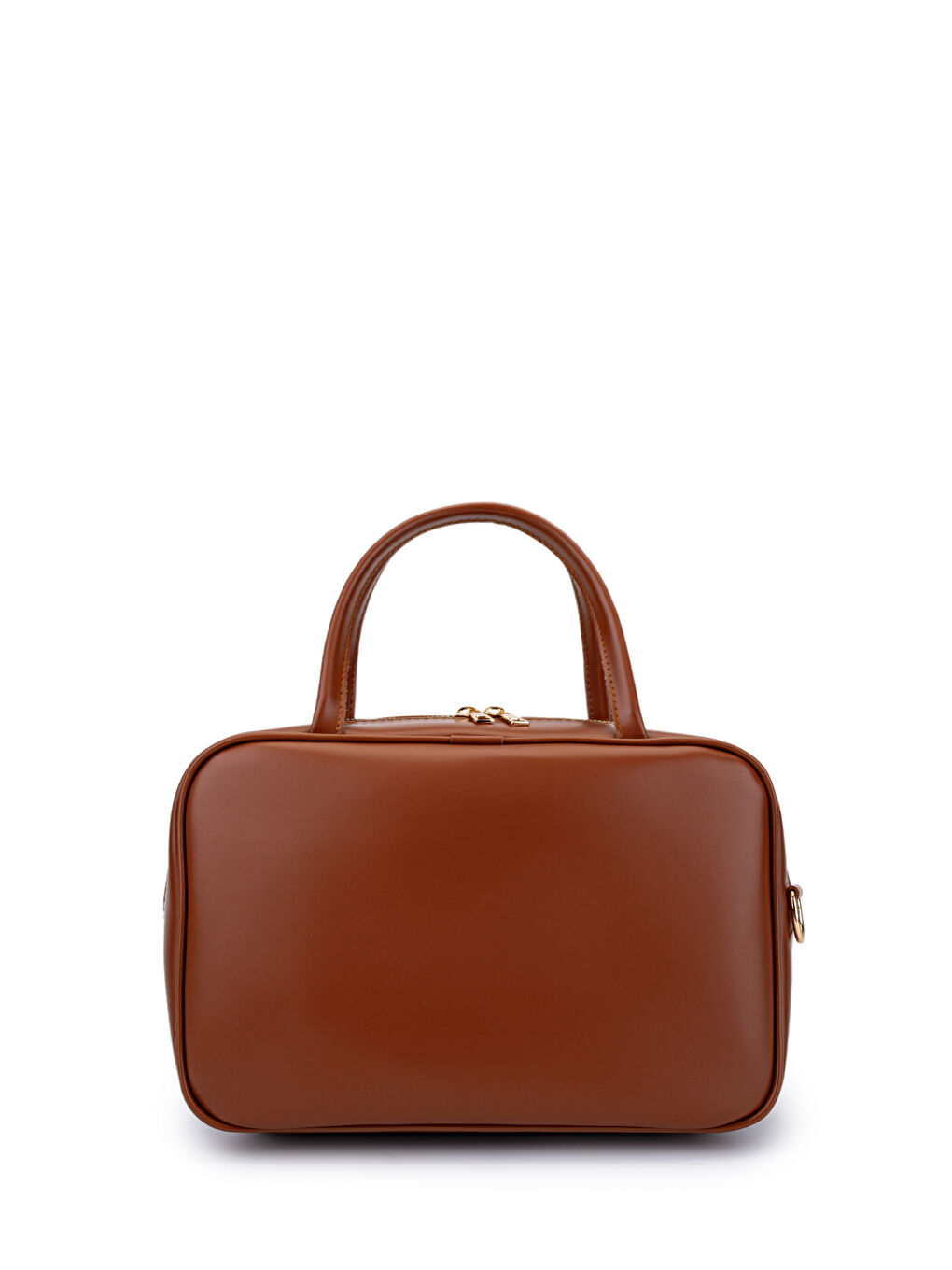 Kahverengi Twins Suni Deri İkili Kadın Çapraz Çanta Taba-5