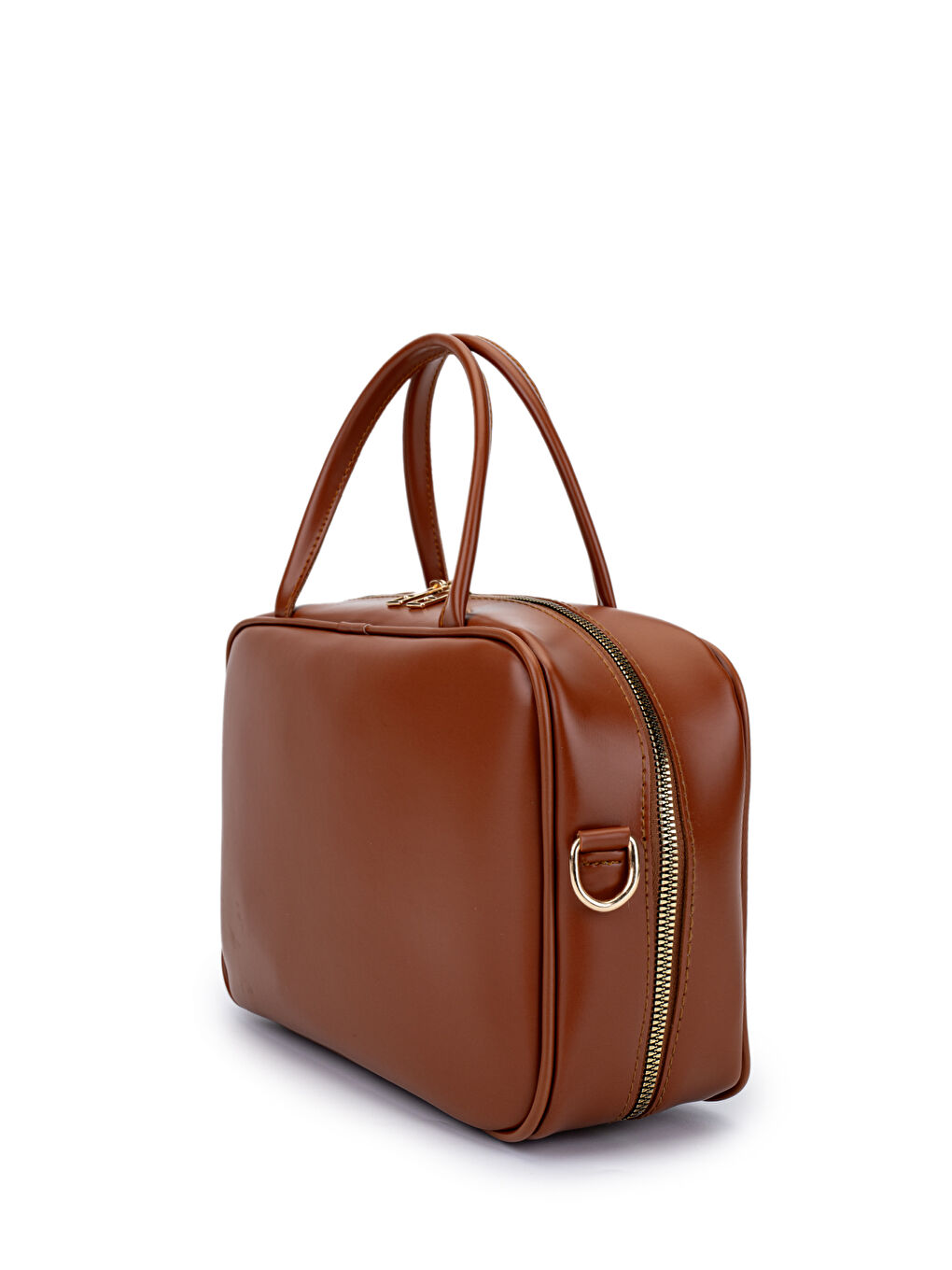 Kahverengi Twins Suni Deri İkili Kadın Çapraz Çanta Taba-7