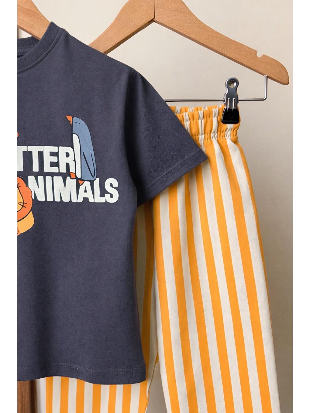 Erkek Çocuk Antrasit Baskılı Pamuklu Jogger Pantolonlu Altüst Takım-2